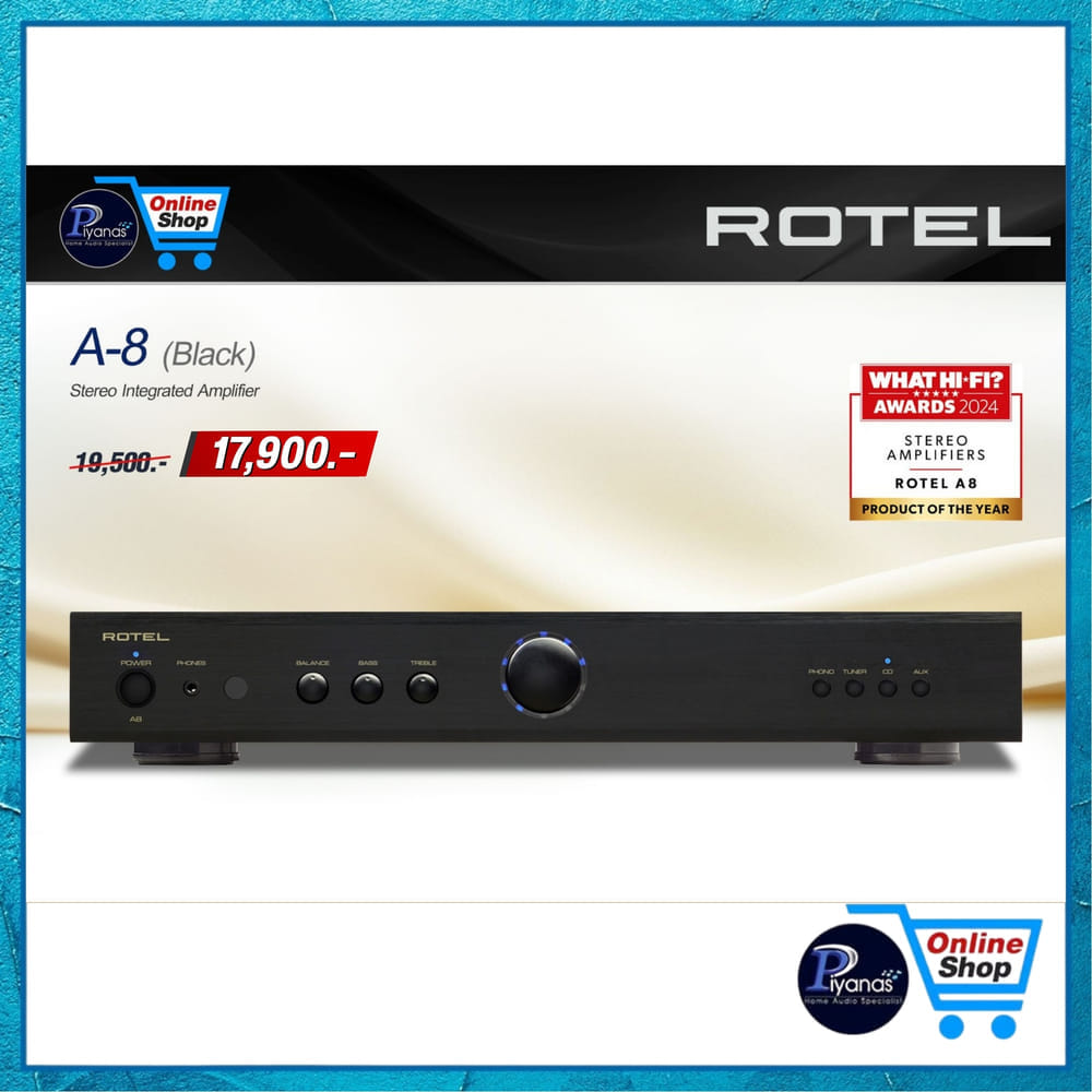 อินทิเกรตแอมป์ ROTEL : A-8 (สีดำ)